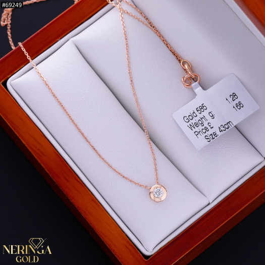 Rose gold necklace set #69249