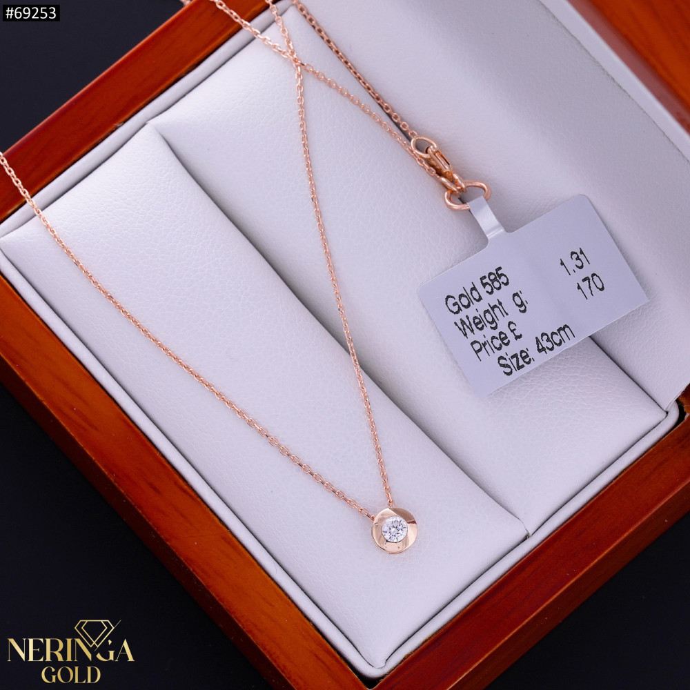 Rose gold necklace set #69253