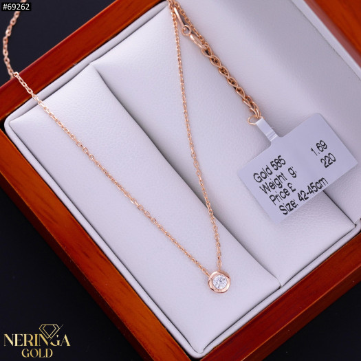 Rose gold necklace set #69262