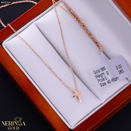 Rose gold necklace set #69264