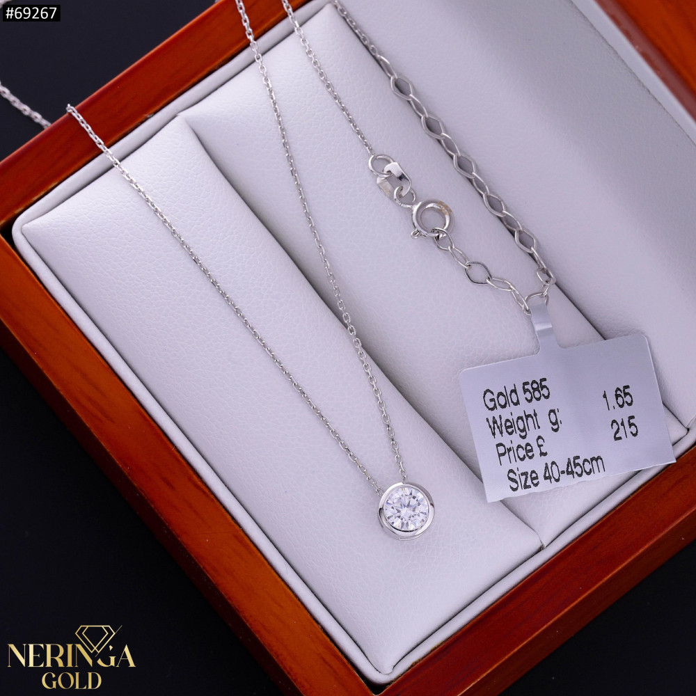 White gold necklace set #69267