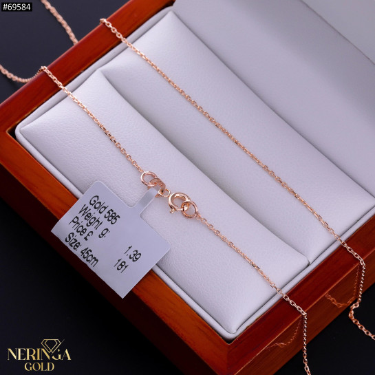 Rose gold full-bodied necklace #69584