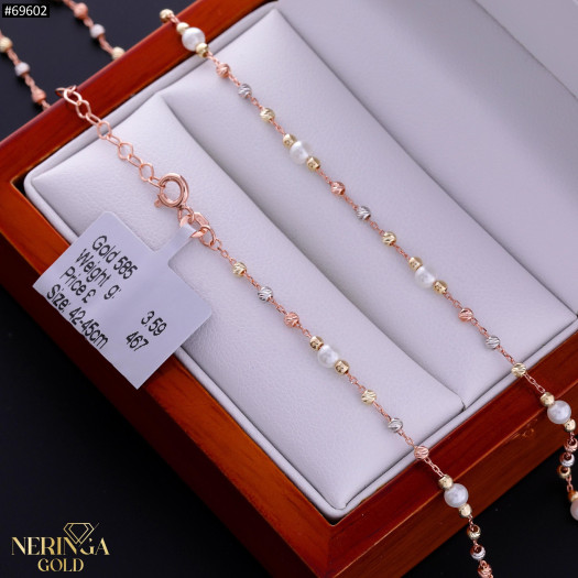 White yellow rose gold chain #69602