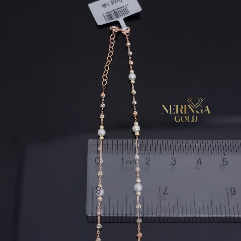 White yellow rose gold chain #69601