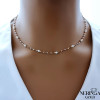 White yellow rose gold chain #69601