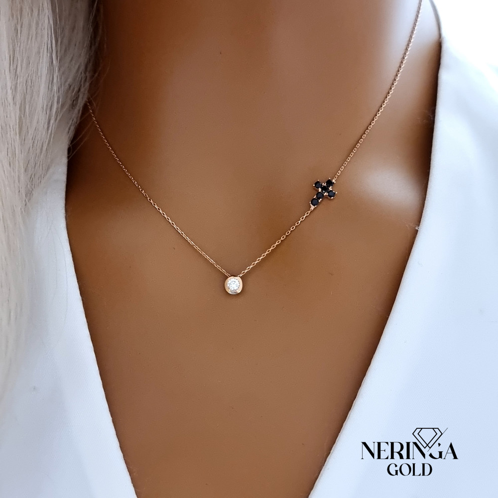 Rose gold necklace set #69992