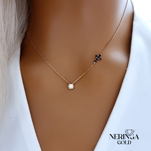 Rose gold necklace set #69990