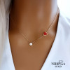 Rose gold necklace set #69984