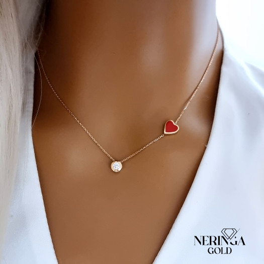 Rose gold necklace set #69983