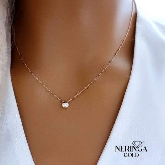 Rose gold necklace set #69994