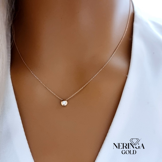 Rose gold necklace set #69994