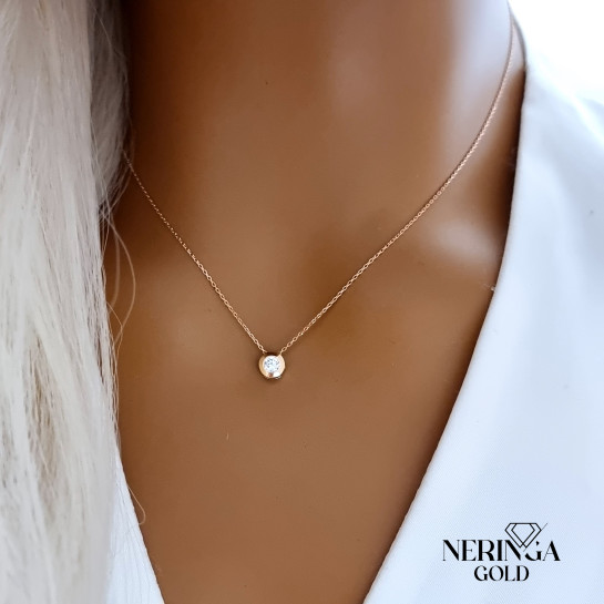 Rose gold necklace set #69998