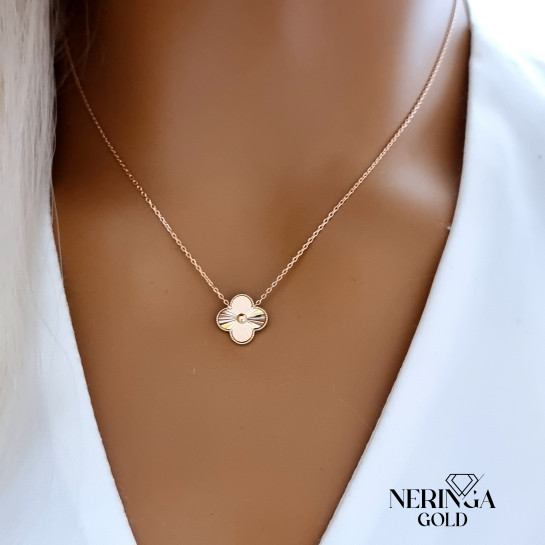 Rose gold necklace set #69997