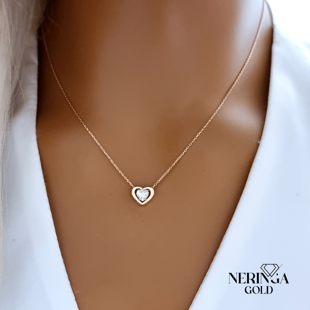 Rose gold necklace set #69996