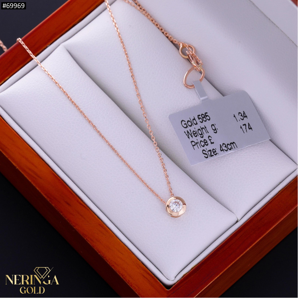 Rose gold necklace set #69969