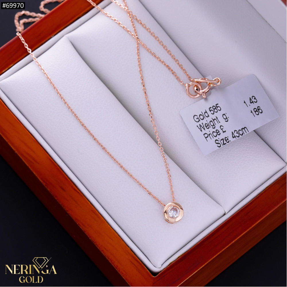Rose gold necklace set #69970