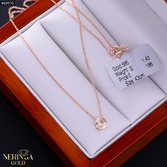Rose gold necklace set #69970