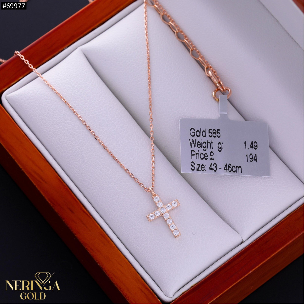 Rose gold necklace set #69977