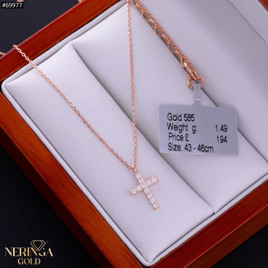 Rose gold necklace set #69977