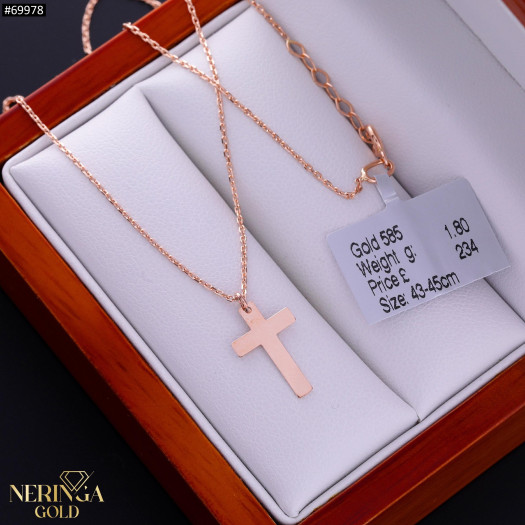 Rose gold necklace set #69978