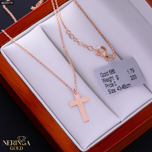 Rose gold necklace set #69979