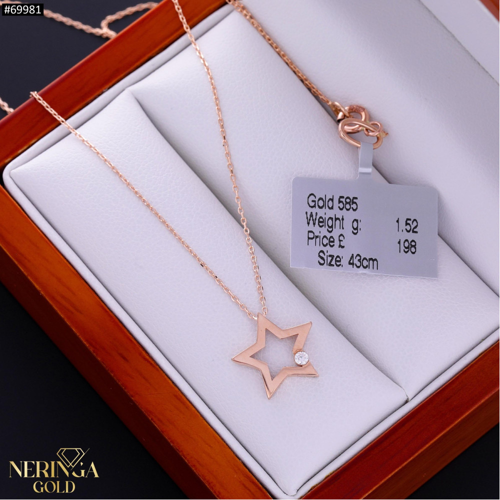 Rose gold necklace set #69981