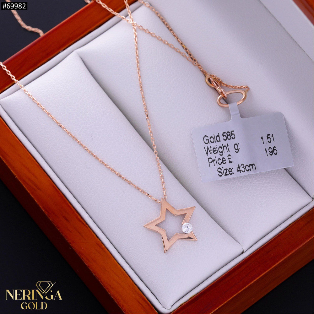 Rose gold necklace set #69982