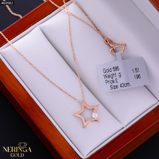 Rose gold necklace set #69982