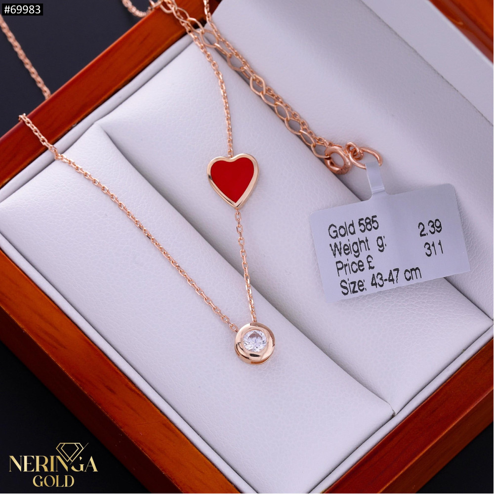 Rose gold necklace set #69983