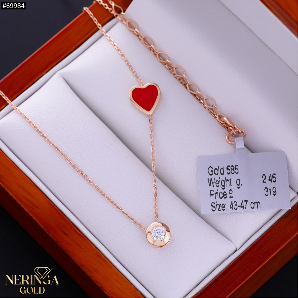 Rose gold necklace set #69984