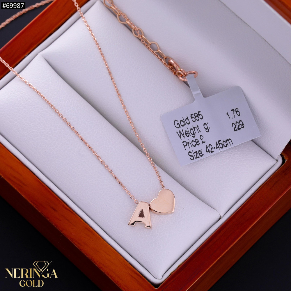 Rose gold necklace set #69987