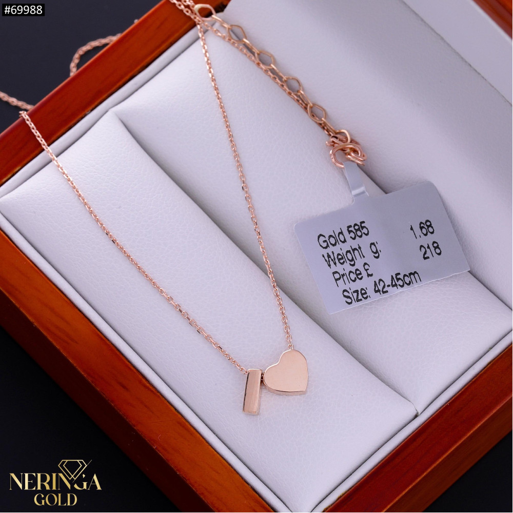 Rose gold necklace set #69988