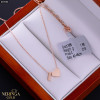 Rose gold necklace set #69988