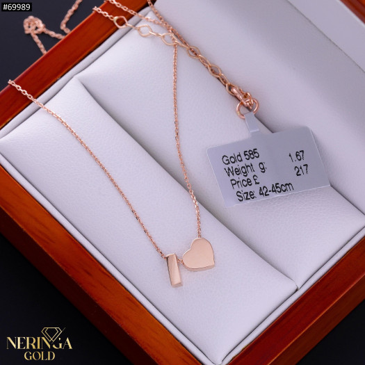 Rose gold necklace set #69989
