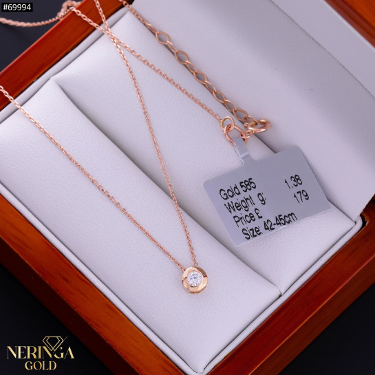 Rose gold necklace set #69994