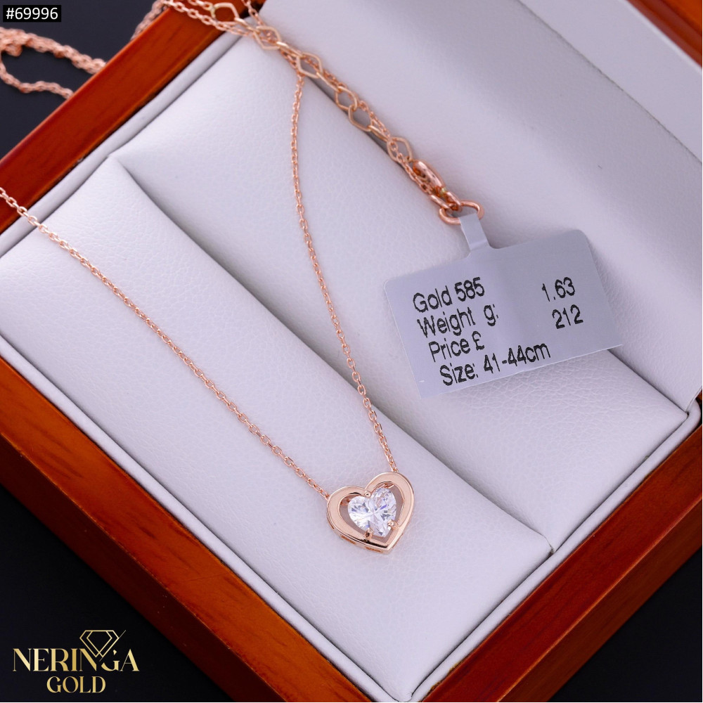 Rose gold necklace set #69996