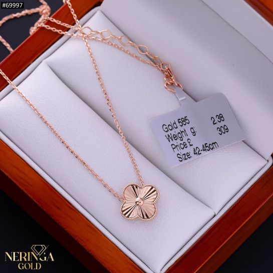 Rose gold necklace set #69997