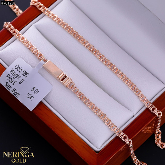 Rose gold full-bodied necklace #70128