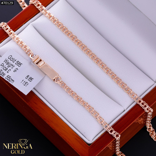 Rose gold full-bodied necklace #70129