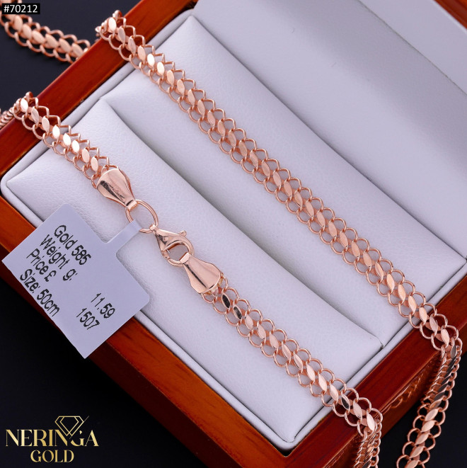 Rose gold full-bodied necklace #70212