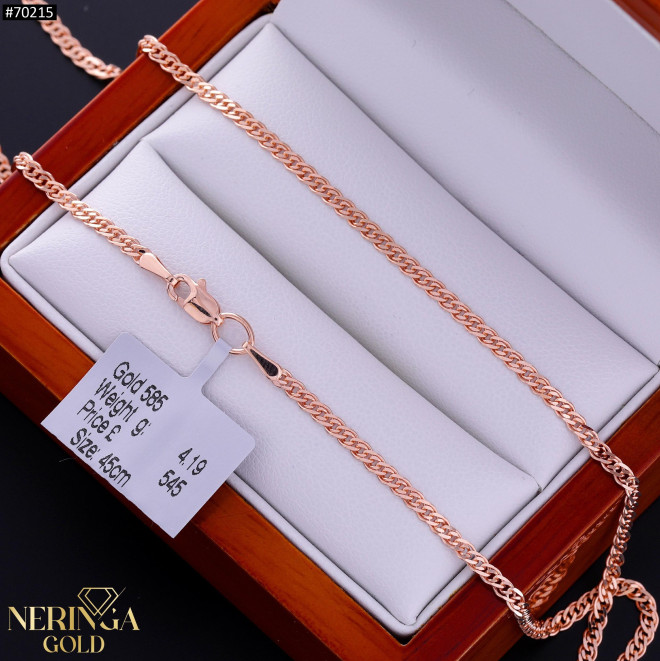 Rose gold full-bodied necklace #70215