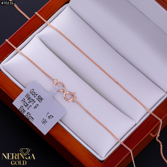 Rose gold full-bodied necklace #70216