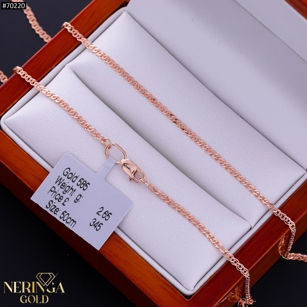 Rose gold full-bodied necklace #70220