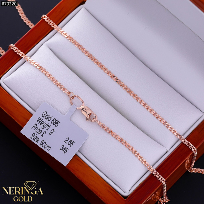 Rose gold full-bodied necklace #70220