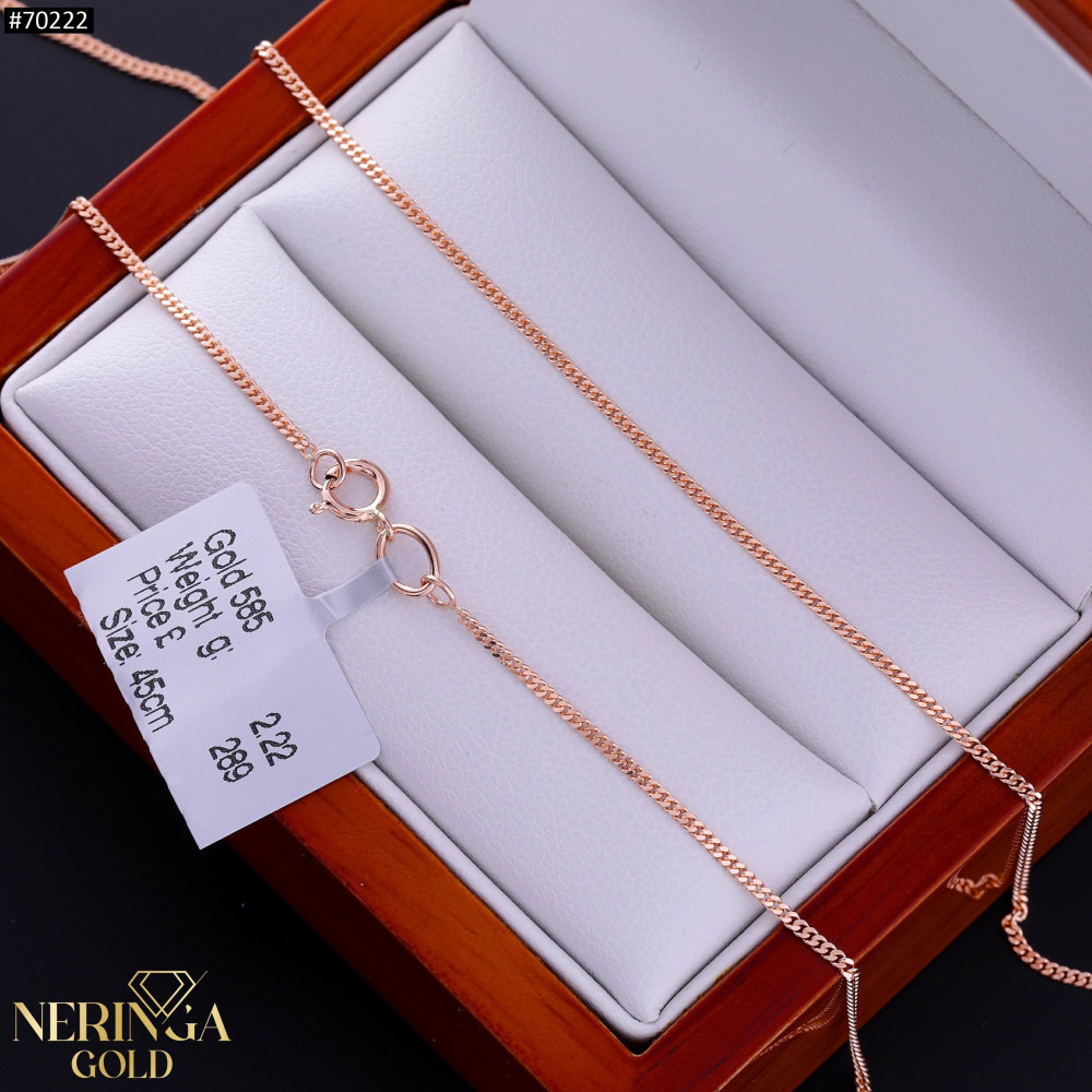 Rose gold full-bodied necklace #70222