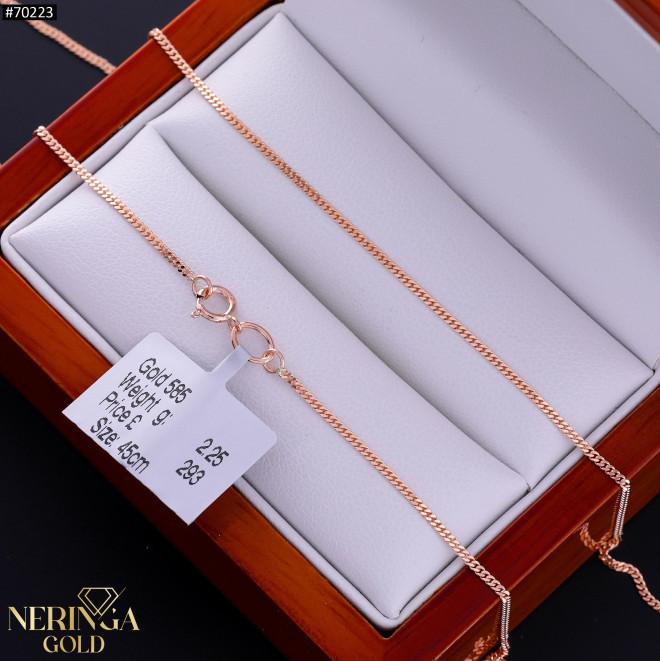 Rose gold full-bodied necklace #70223