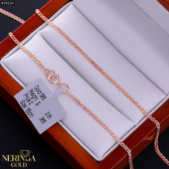 Rose gold full-bodied necklace #70224