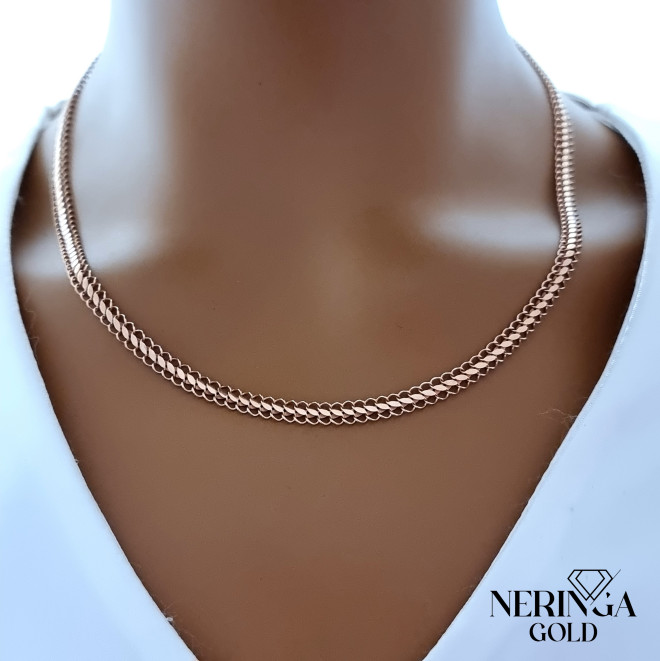 Rose gold full-bodied necklace #70212