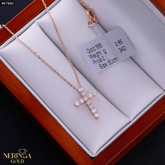 Rose gold necklace set #67860