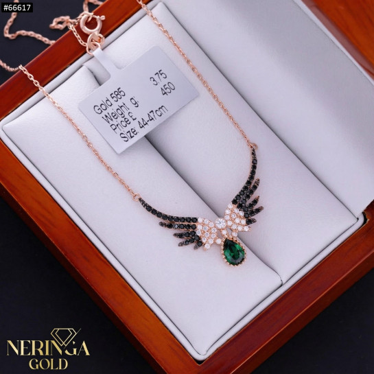 Rose gold necklace set #66617